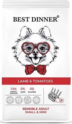 Сухой корм для собак Best Dinner Adult Sensible Mini Lamb & Tomatoes (1.5 кг)