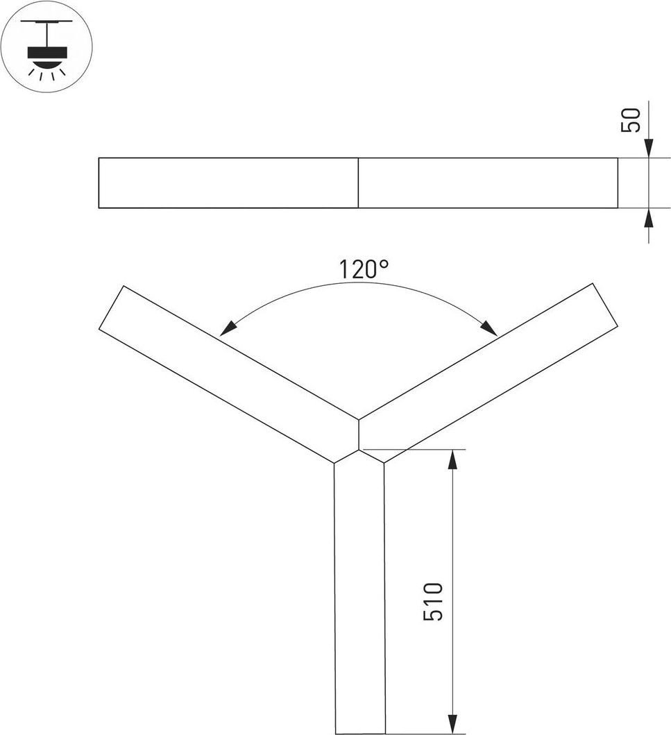Подвесная люстра Arlight SP-Rays-3-Hang-5050-510-34W Day4000 049205