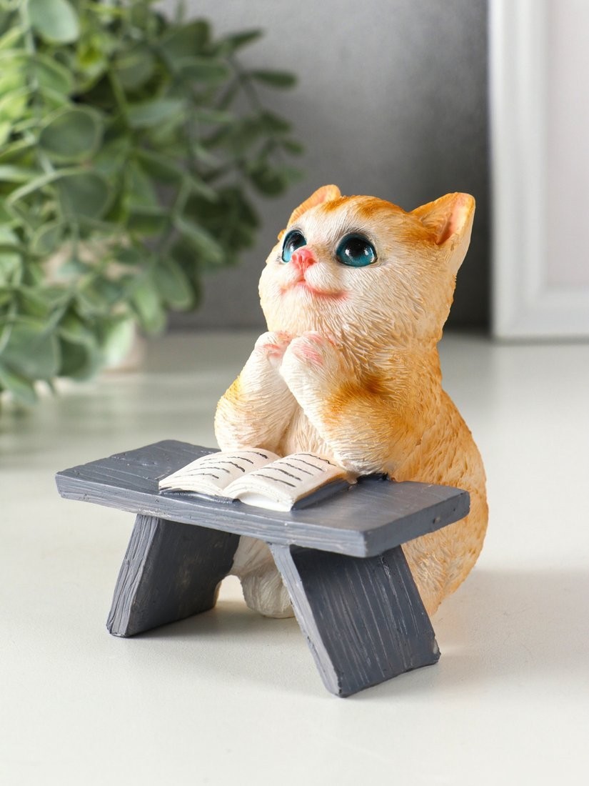 Статуэтка Sima-Land Котик с книгой за партой 10904401