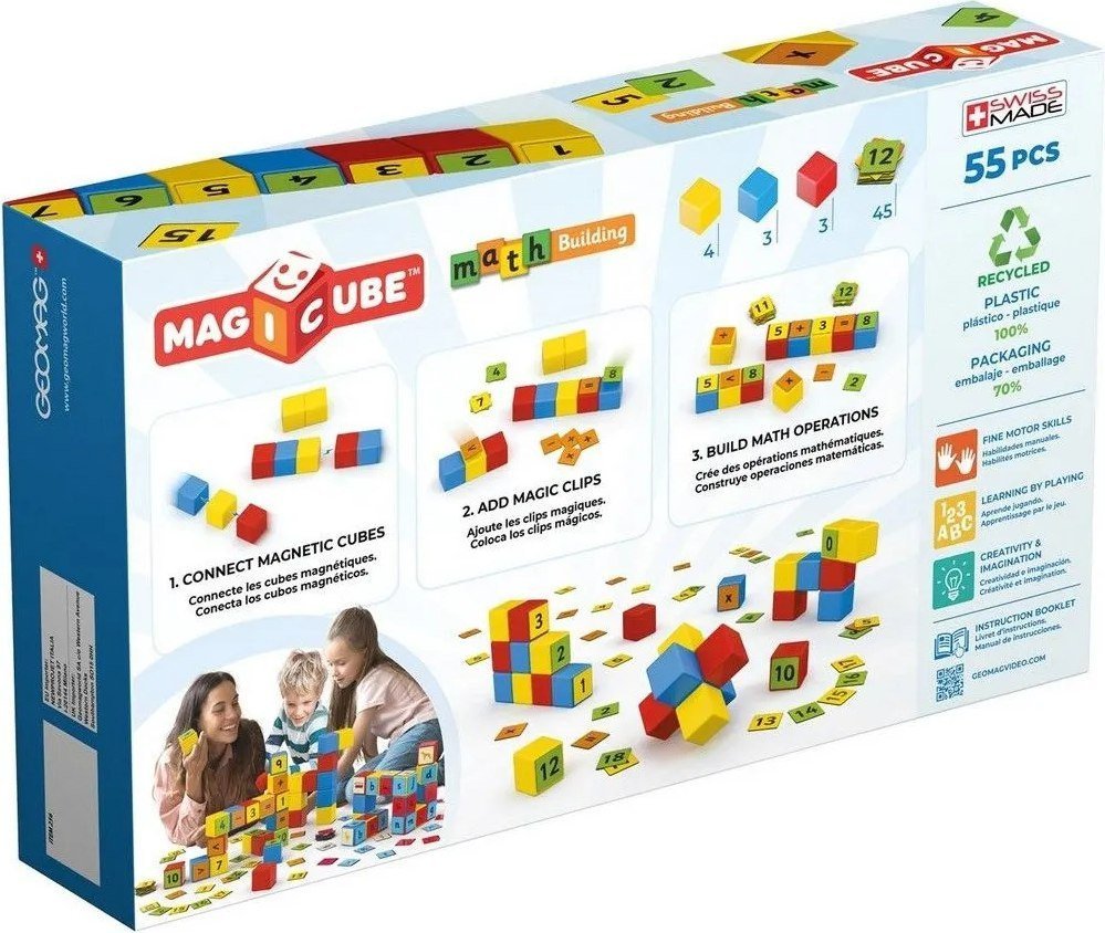 Geomag Магнитные кубики учим математику GM256