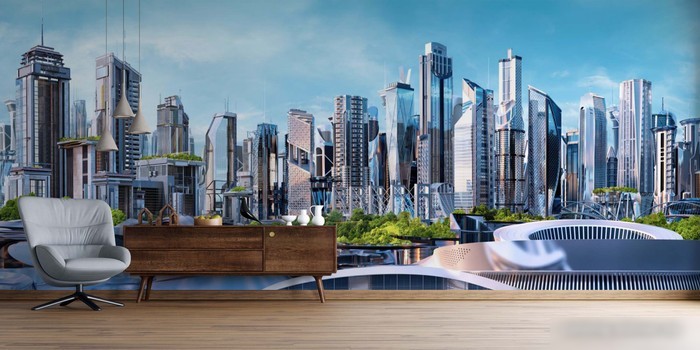 Фотообои ФабрикаФресок Город Будущего 587270 (700x270)