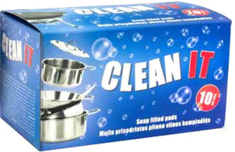 Губка Clean It Из стальной ваты (10 шт)