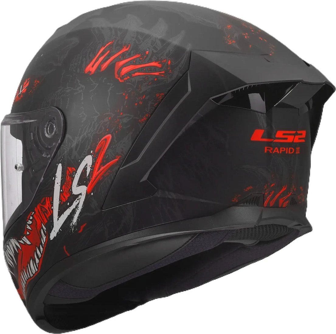 Мотошлем LS2 FF820 Rapid III Kalju II (3XL, черный/красный/белый)