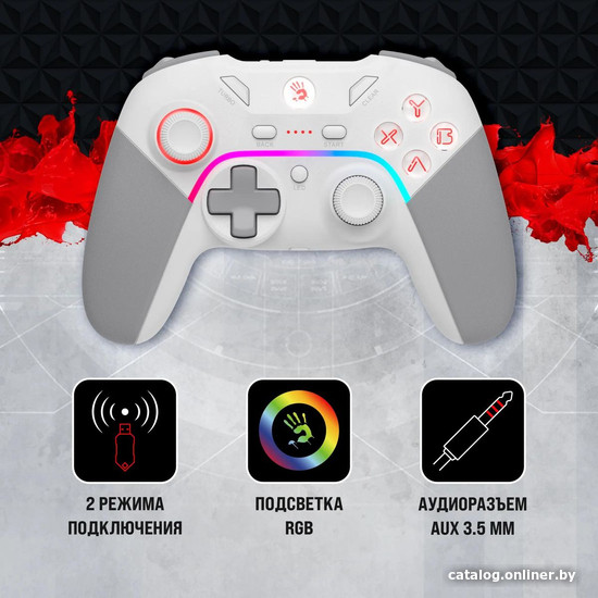 Геймпад A4Tech Bloody GPW70 (белый)