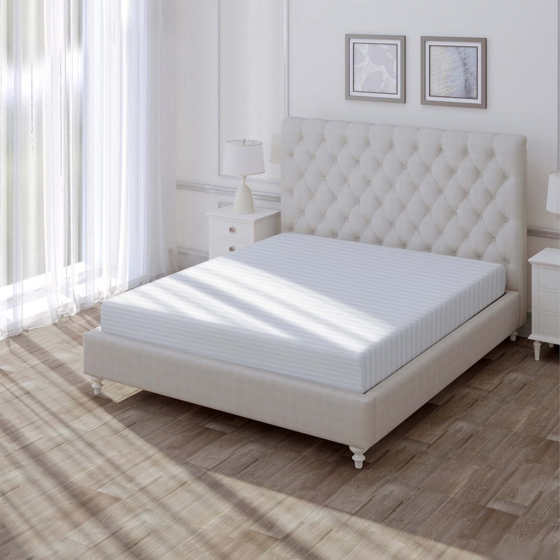 Постельное белье Verossa Stripe 140x200x20 716085 (Royal, на резинке)