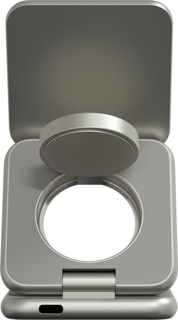 Беспроводное зарядное Magssory Fold Pro 3 в 1 WCH063 (титановый)