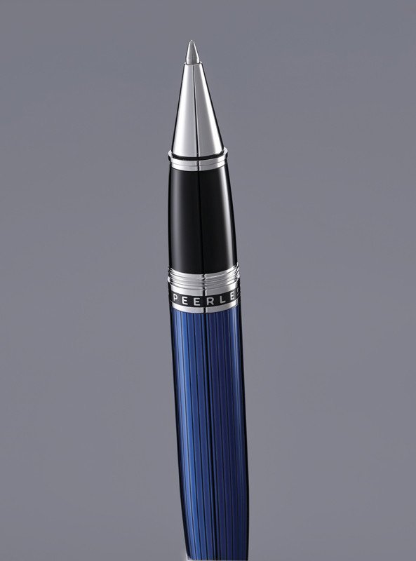 Ручка-роллер Cross Peerless Translucent Quartz Blue Engraved Lacquer AT0705-14 (синий)