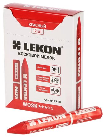 Карандаш разметочный Lekon Wosk 14710.21 (12 шт, красный)