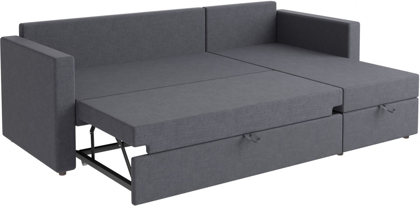 Угловой диван Mio Tesoro Тилаус короткий подлокотник (Dark Grey)