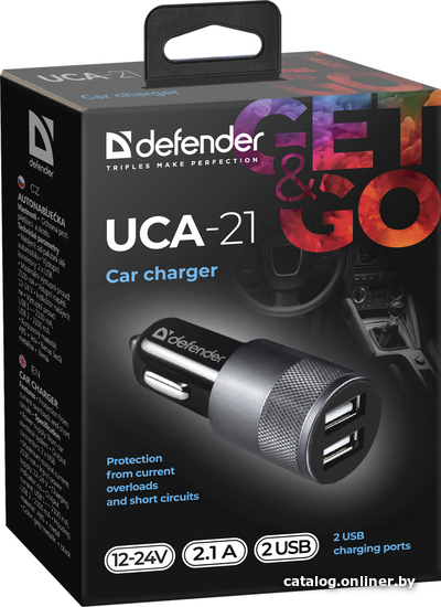 Автомобильное зарядное Defender UCA-21