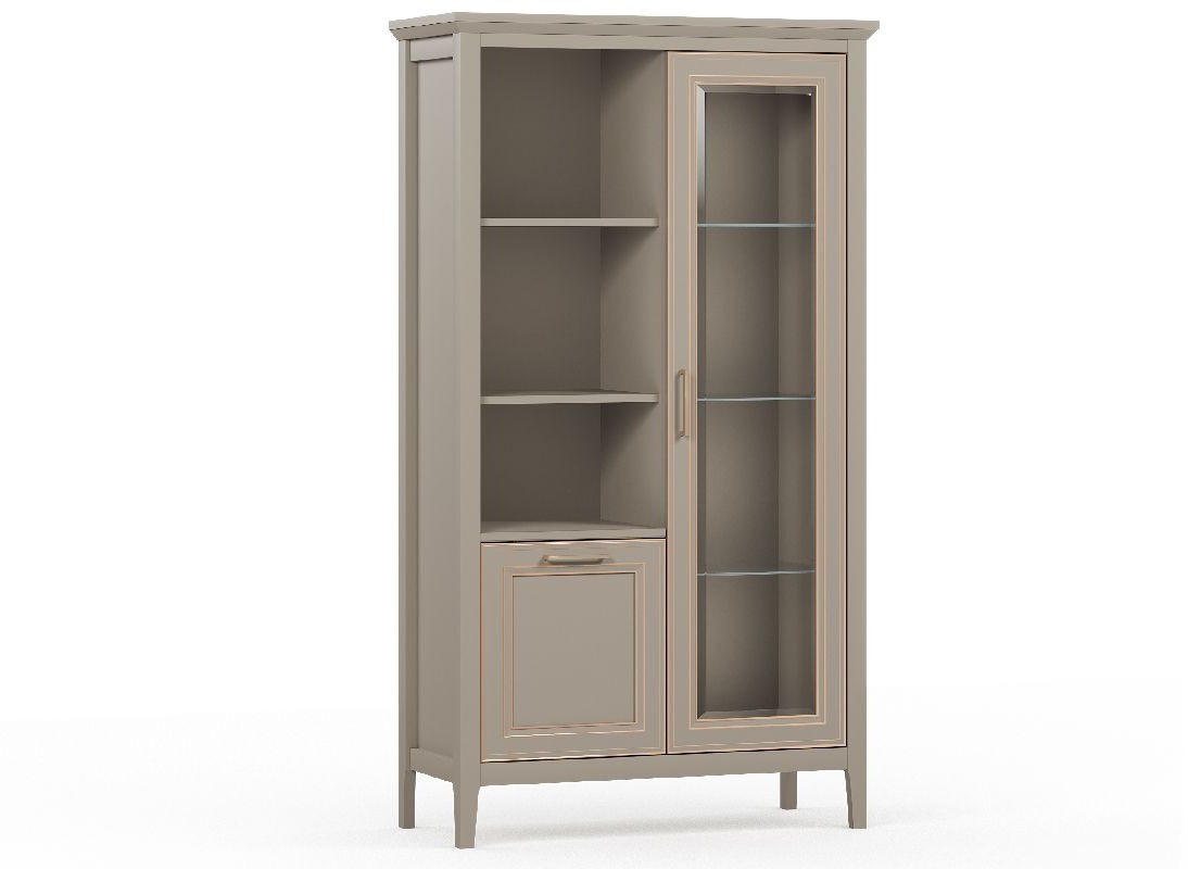 Шкаф-витрина BRW Classic REG1W1D (глиняный серый)