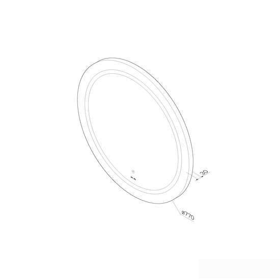 AM.PM Круглое зеркало с контурной LED-подсветкой M85AMOX0801WG