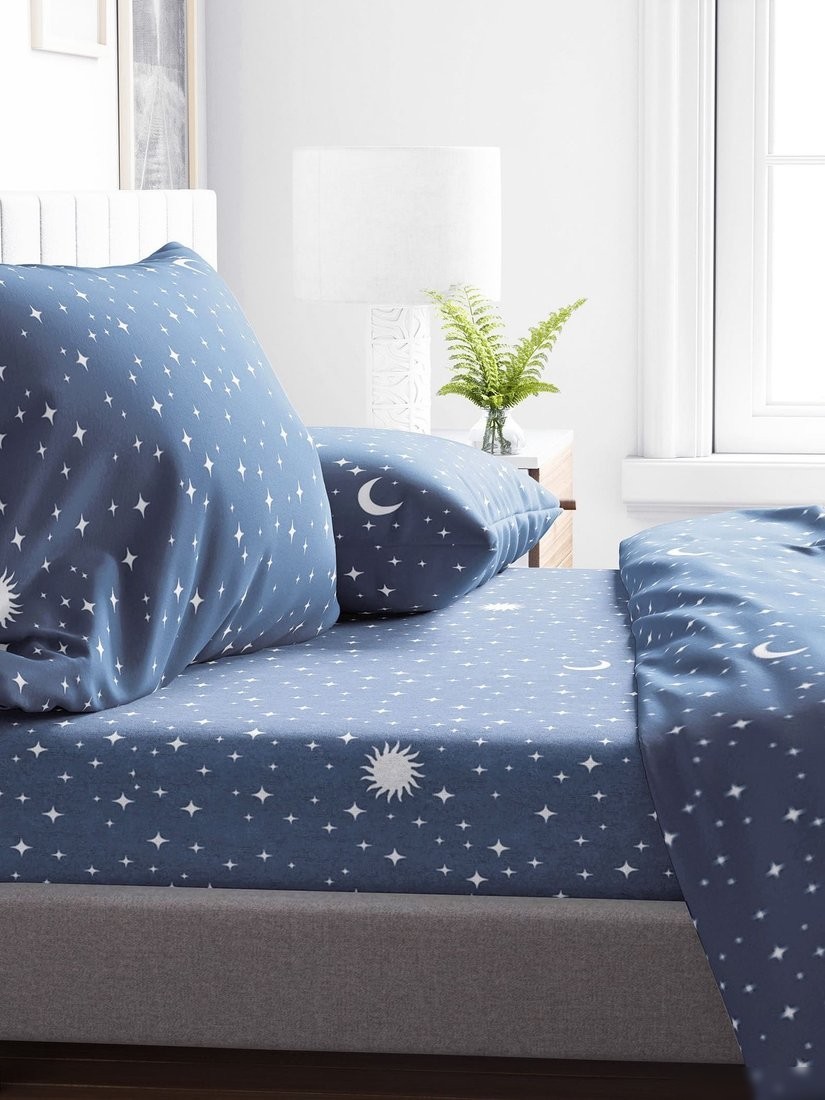 Постельное белье Samsara Night stars 1.5сп (простыня на резинке)