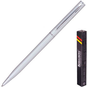 Ручка шариковая BRAUBERG Delicate silver 141401