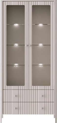 Шкаф-витрина Black Red White Dalia REG2W2S с подсветкой (персидский жемчуг)