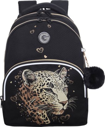 Школьный рюкзак Grizzly RG-660-4 (черный/золотой)