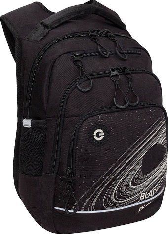 Школьный рюкзак Grizzly RB-550-3 (черный/белый)