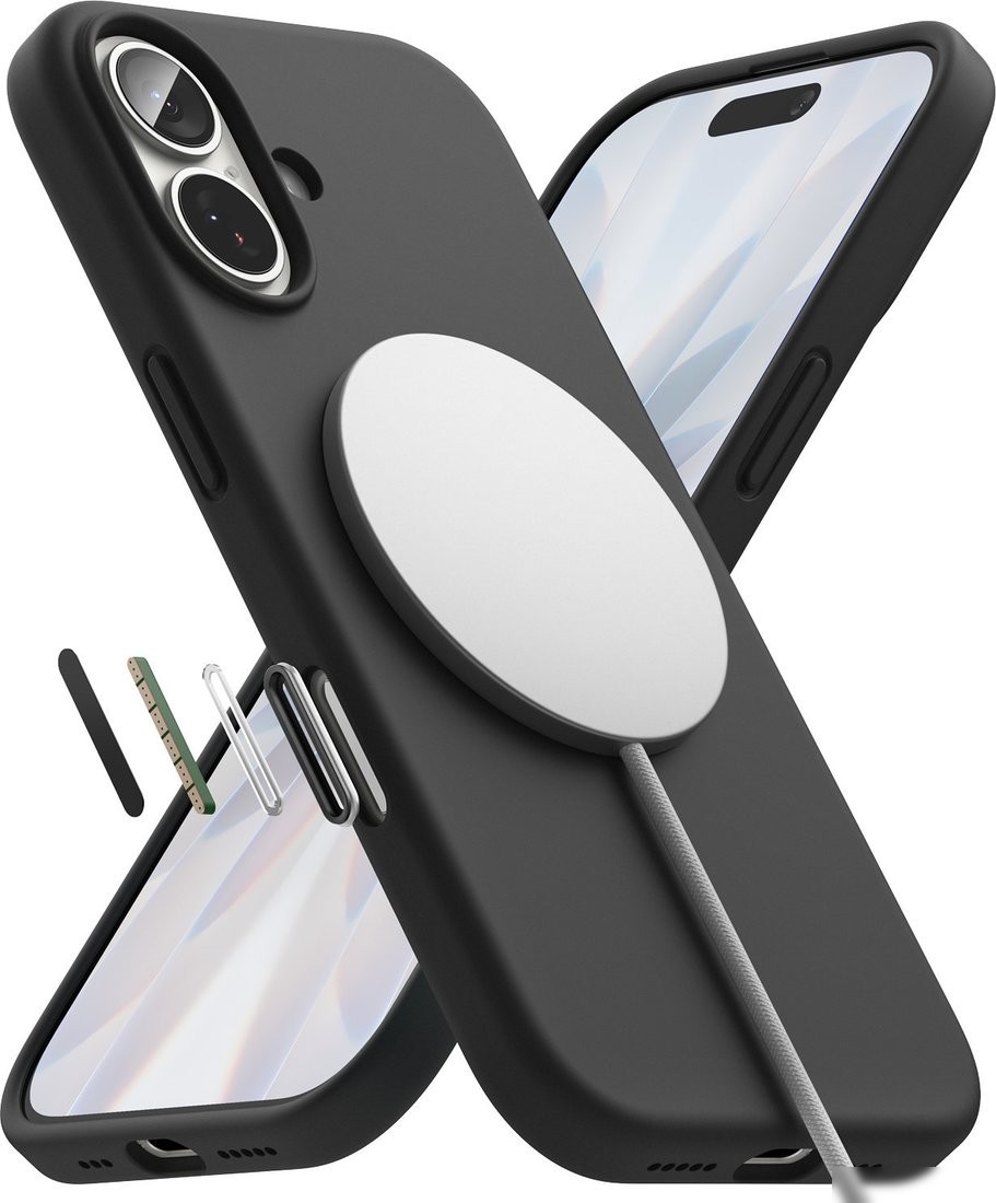 Чехол для телефона Ringke Silicone Magnetic для iPhone 17 (Black)