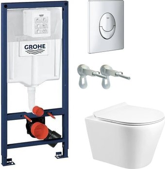 Унитаз подвесной Grado GD-W201T + GROHE Rapid SL 38721001 (с кнопкой смыва)