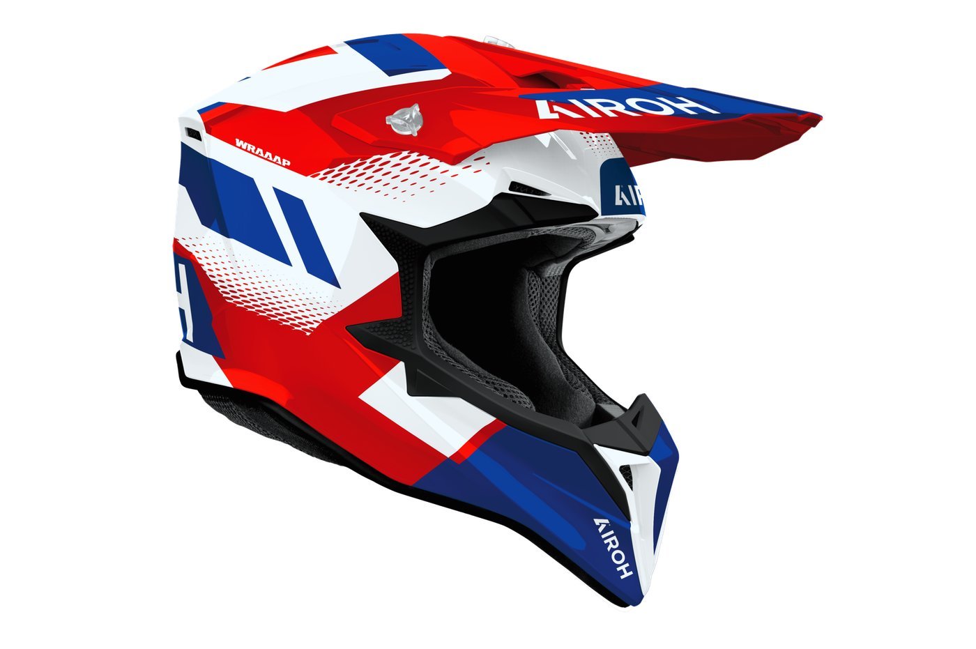 Мотошлем Airoh WRAAAP Vision WRAV55-S (S, красный/синий глянец)
