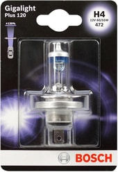 Галогенная лампа Bosch H4 Gigalight Plus 120 blister 1шт