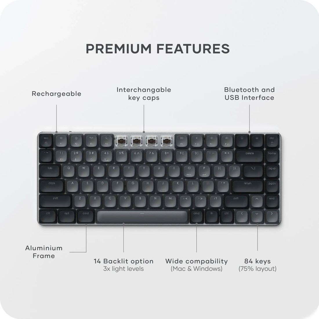 Клавиатура Satechi SM1 Slim (темно-серый)