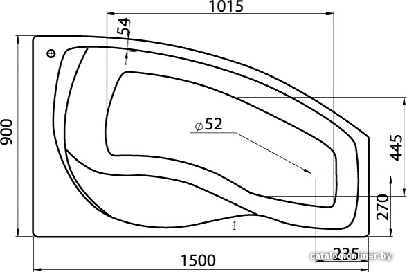 Ванна Santek Майорка 150x90 R [1WH111985]