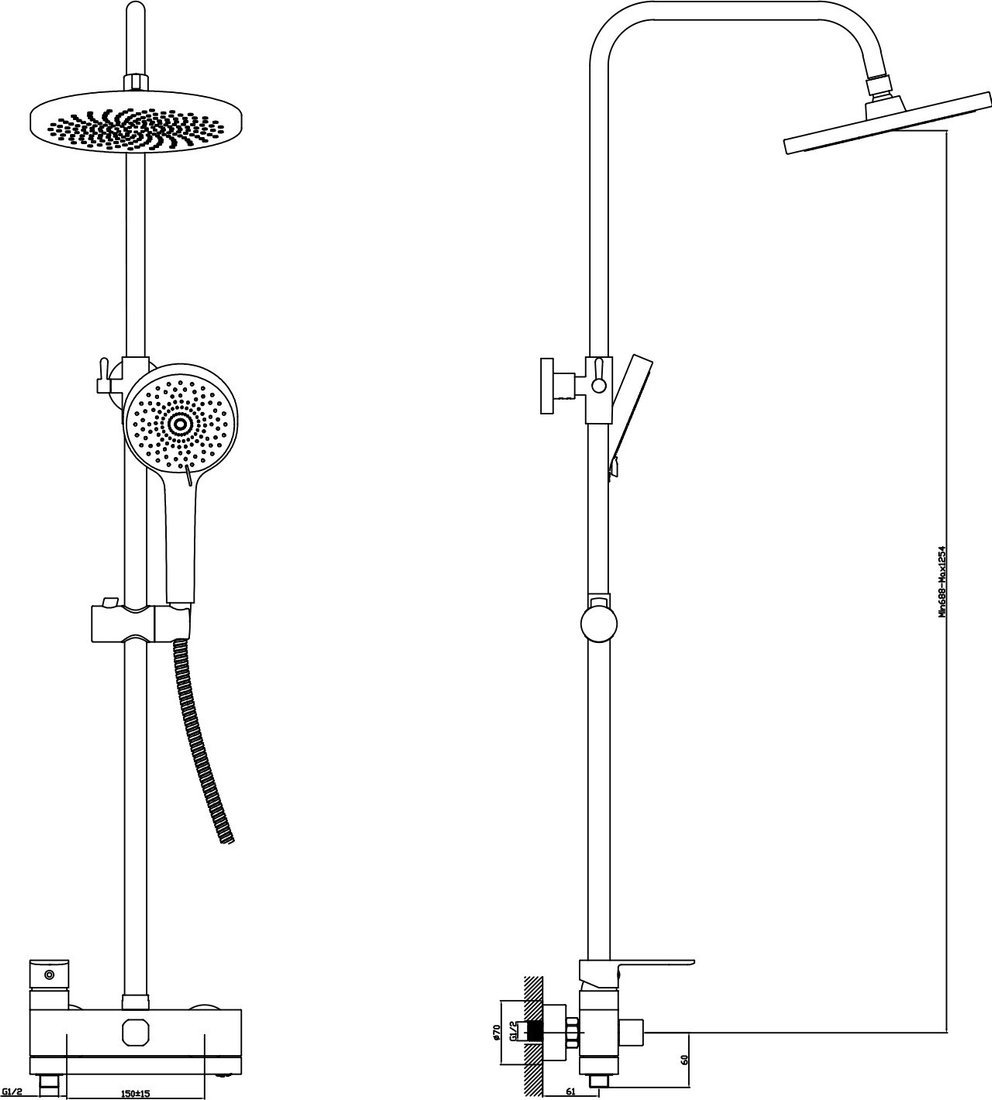 Душевая система Lauter Brook 21CK691C-24