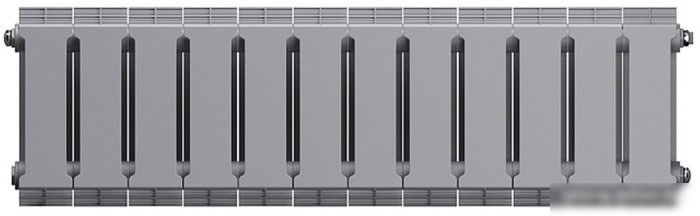 Биметаллический радиатор Royal Thermo PianoForte 200 Silver Satin (12 секций) боковое подключение