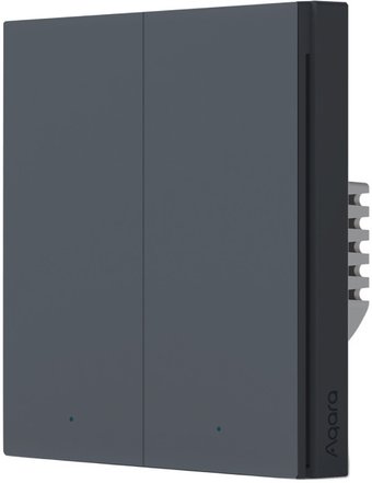 Выключатель Aqara Smart Wall Switch H1 двухклавишный c нейтралью (графит)
