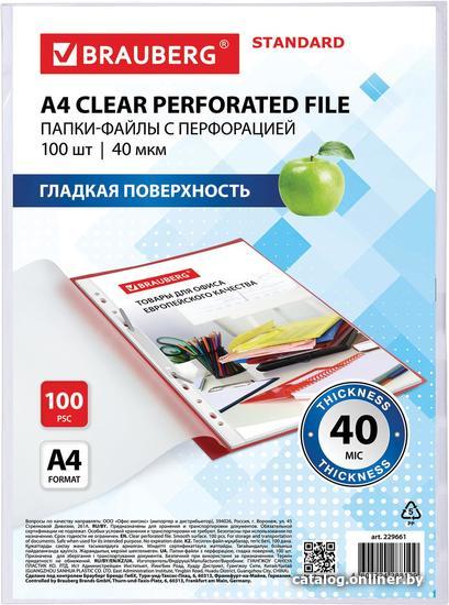 Набор файлов BRAUBERG STANDARD 229661 (100 шт)