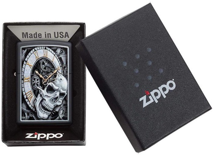Зажигалка Zippo Skull Clock Design 29854-000003
