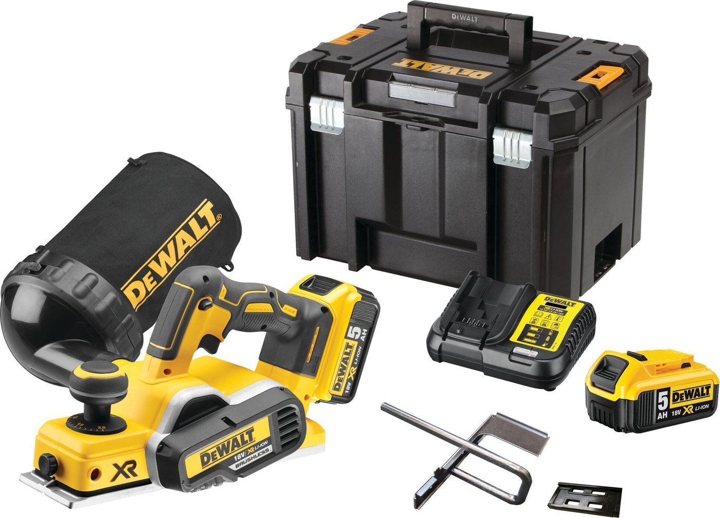 Рубанок DeWalt DCP580P2 (с 2-мя АКБ, кейс)