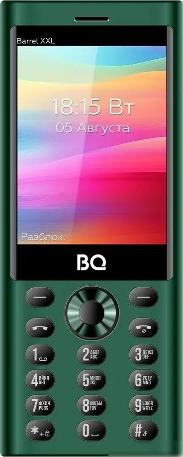 Кнопочный телефон BQ BQ-3598 Barrel XXL (зеленый)