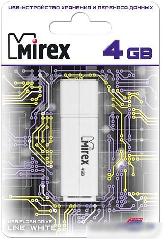 USB Flash Mirex Color Blade Line 4GB (белый) [13600-FMULWH04]