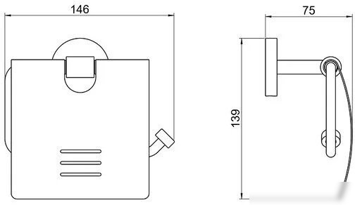Держатель для туалетной бумаги Aquatek Бетта AQ4609MB (черный матовый)