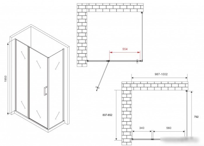Душевой уголок Abber Sonnenstrand AG04100S-S85