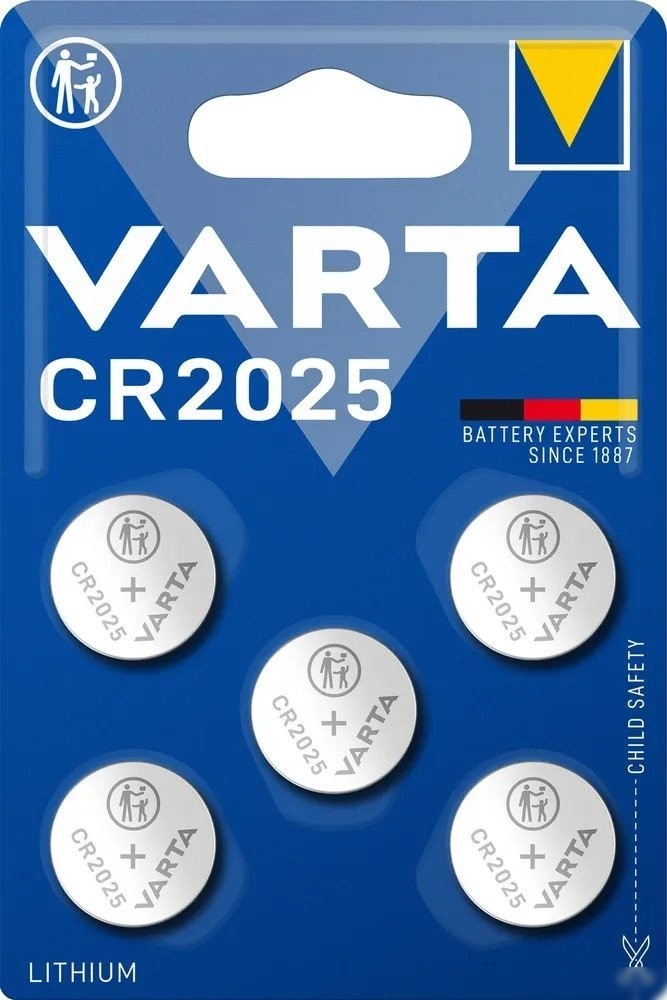 Элементы питания Varta Lithium CR2025 3V 6025229405 (5шт)