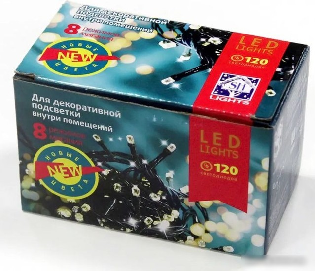 Новогодняя гирлянда SHLights Кристалл DC-ILD120-CGL (12 м)