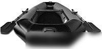 Гребная лодка Vivax К220 с ковриком-сланью (без киля, серый/черный)