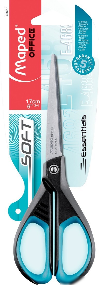 Ножницы канцелярские Maped Essentials Soft 17 см 468210