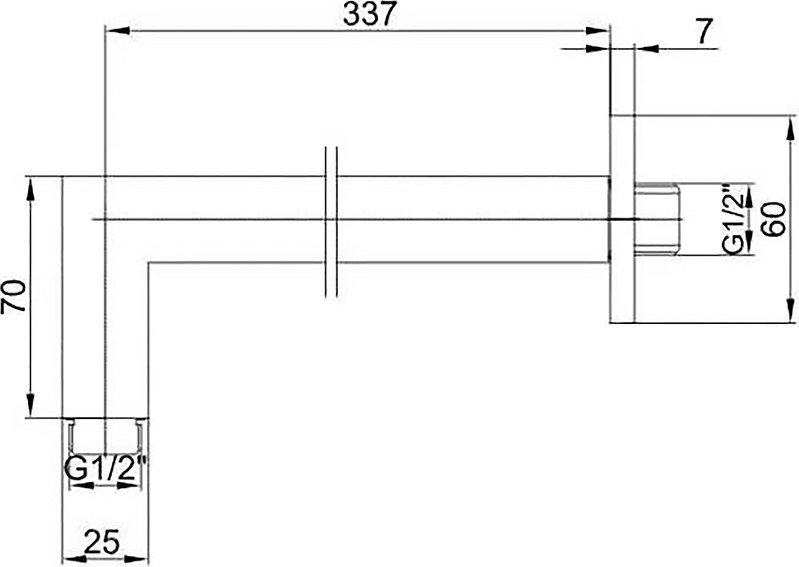 Держатель верхнего душа E.C.A 102126699EX