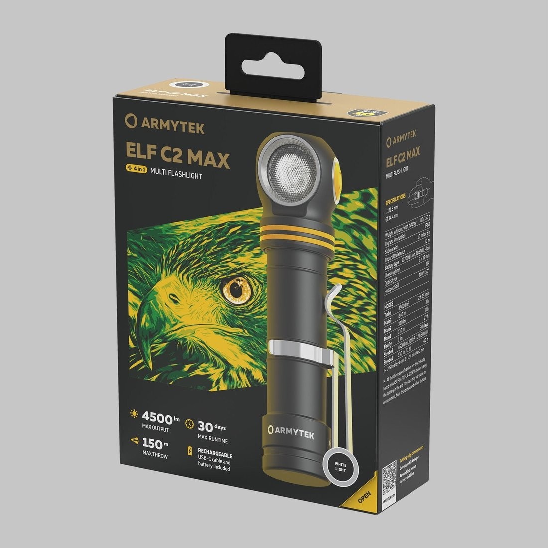 Фонарь Armytek Elf C2 Max USB-C (белый)