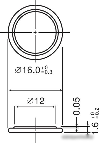 Батарейки Panasonic CR1616 CR-1616EL/1B