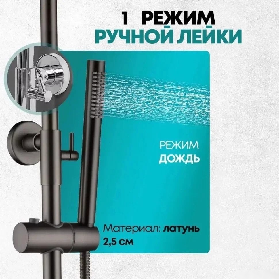 Душевая система Grocenberg GB7099 (графит)