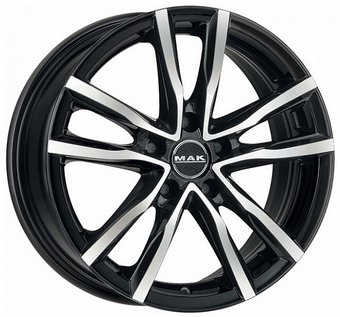 Литые диски MAK Milano 17x7" 5x114.3мм DIA 76мм ET 48мм Black Mirror