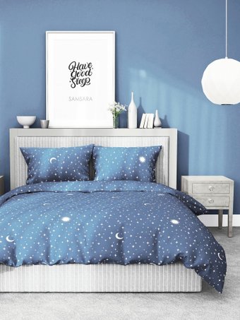 Постельное белье Samsara Night stars 1.5сп (простыня на резинке)