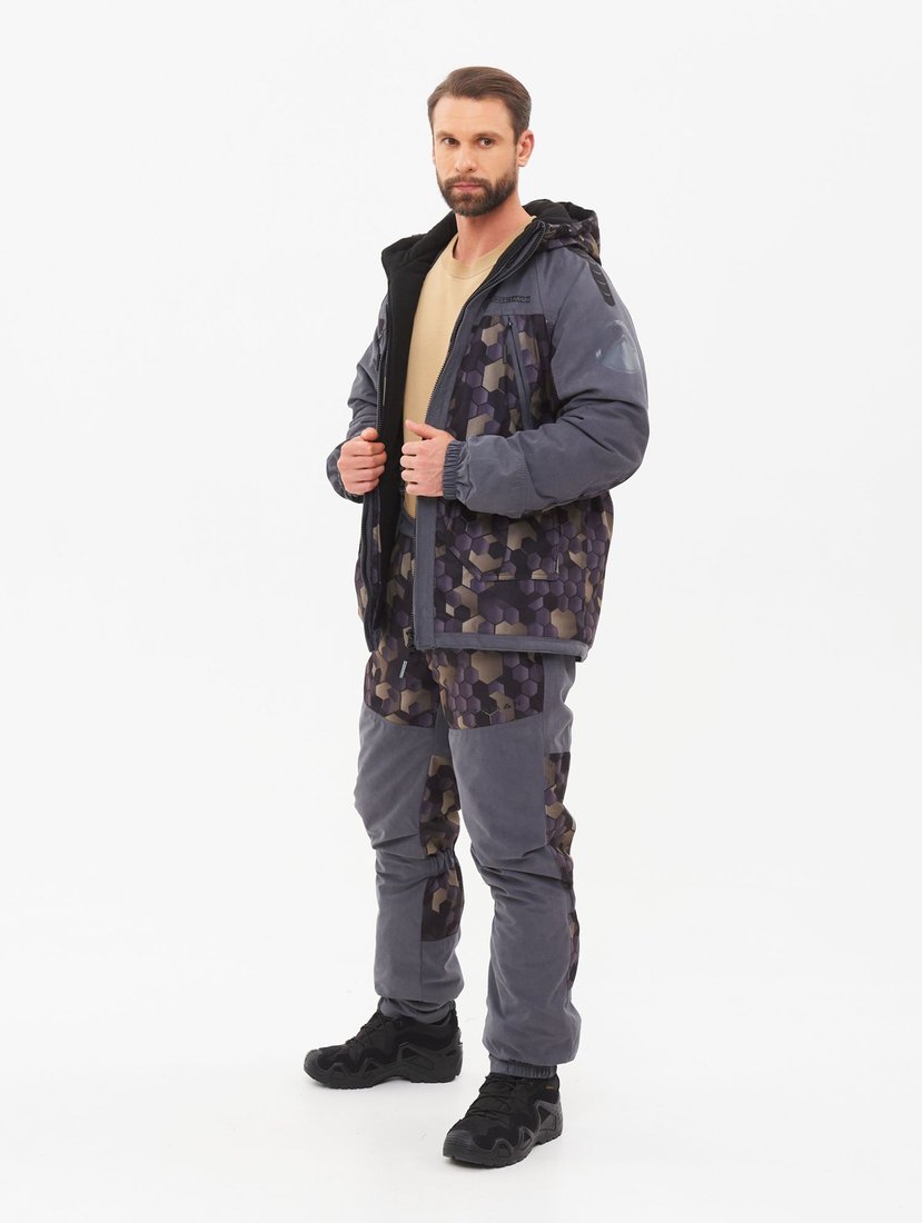 Костюм Huntsman Горка Люкс -15°C Серый/001 Исландия/Alova (р.56-58/170-176)