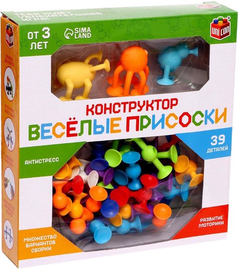 Развивающая игра Unicon Веселые присоски 7706704 (39 эл)
