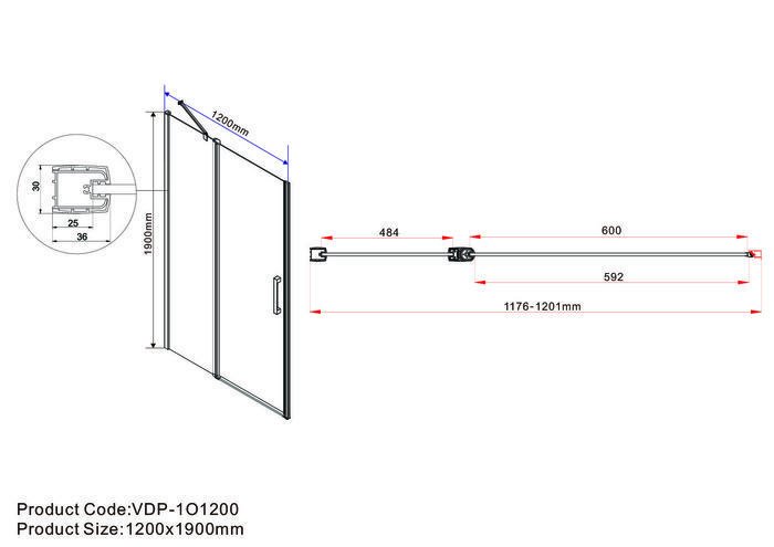 Душевая дверь Vincea Orta VPP-1O120CL (хром/прозрачное)